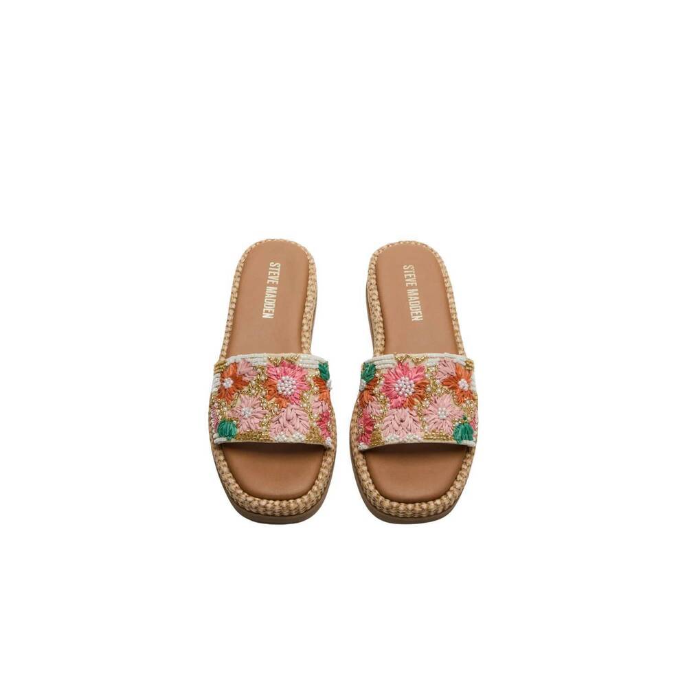 NEW STEVE MADDEN women's boardwalk sandals in floral multi